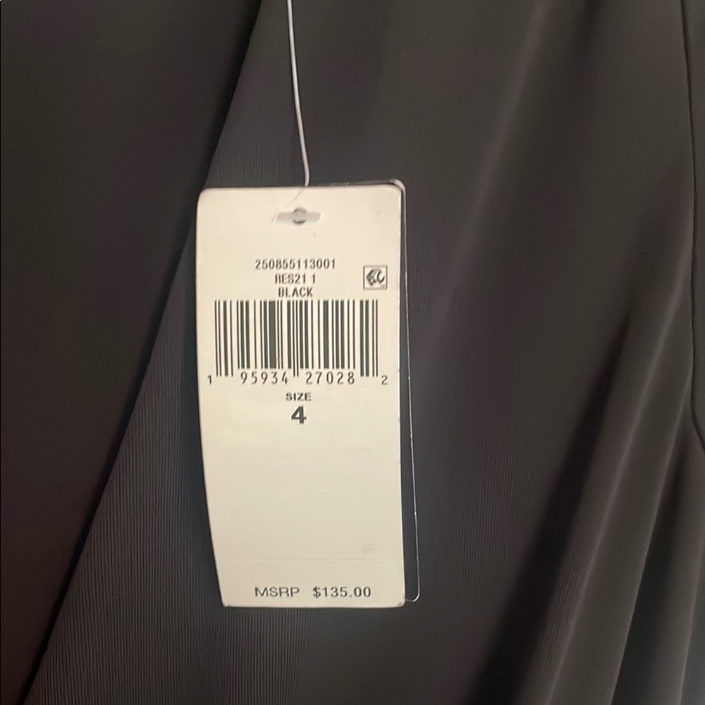 Lauren Ralph Lauren Black Wrap Mini Dress V-Neck Cocktail - Picture 3 of 6